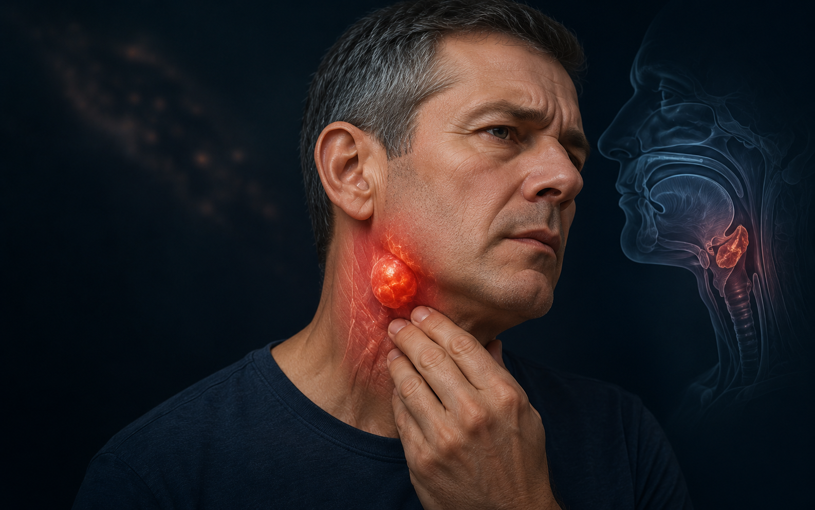 Head and neck cancer warning signs patient education visual