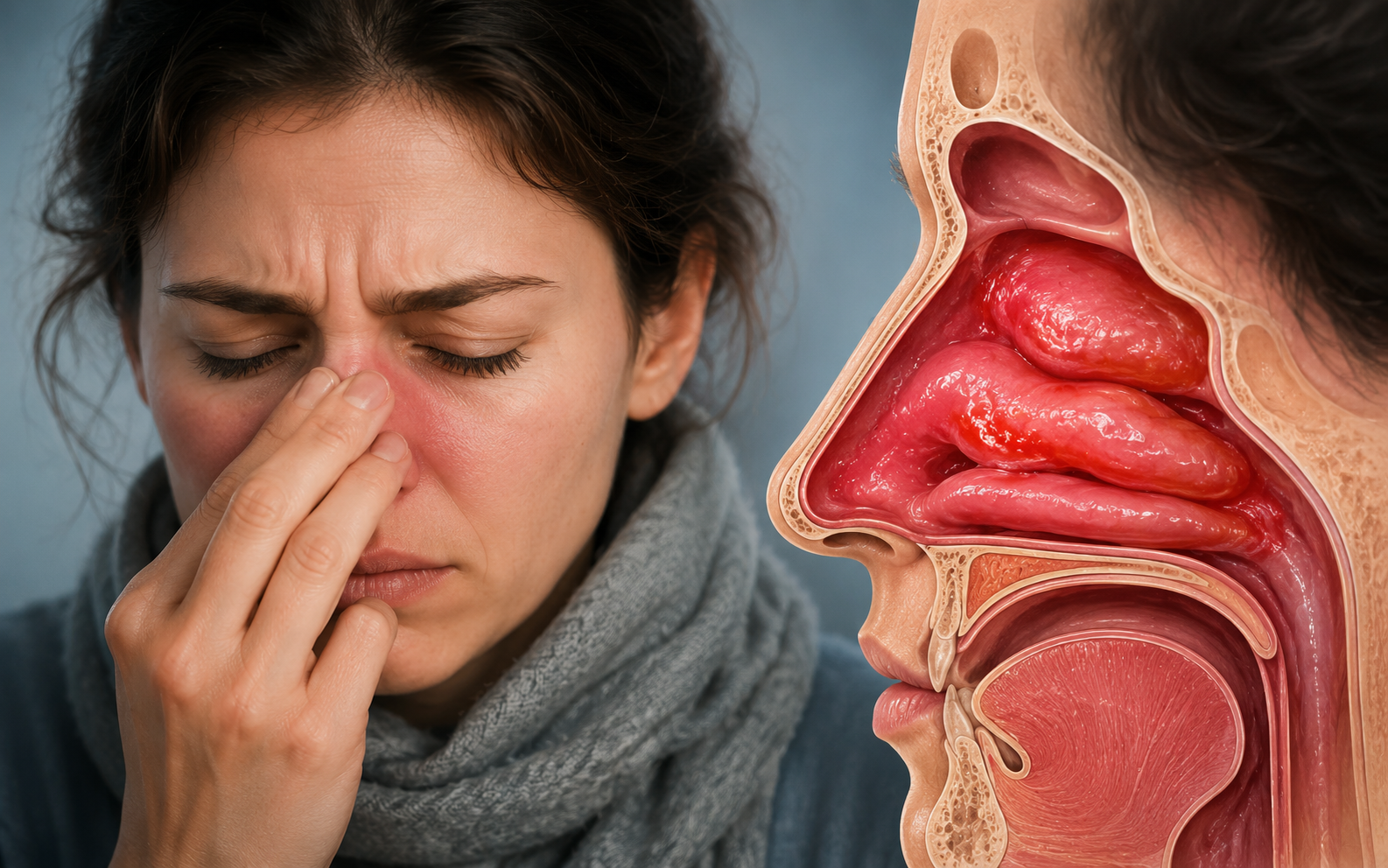 Nasal blockage patient education visual