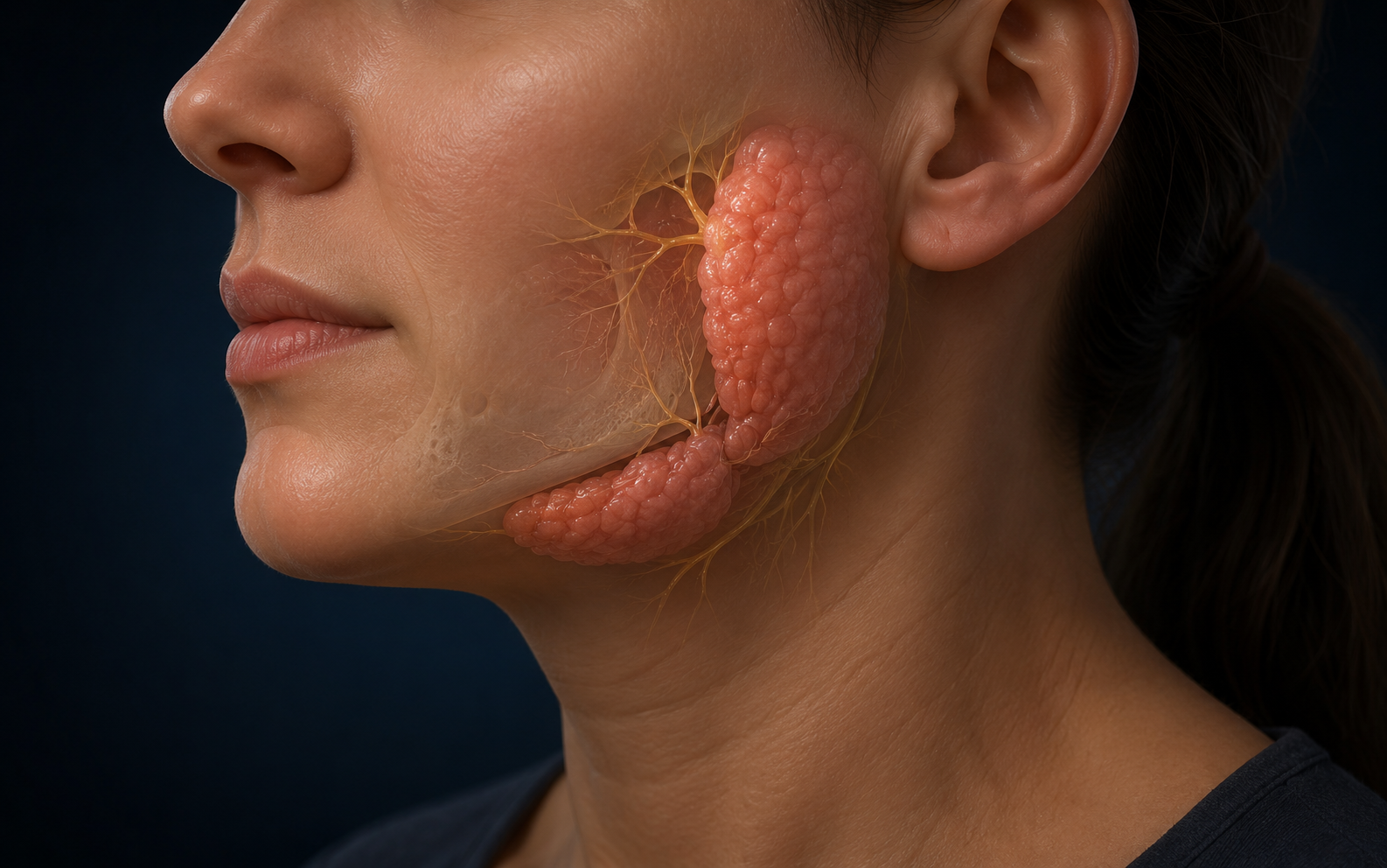 Salivary gland swelling patient education visual