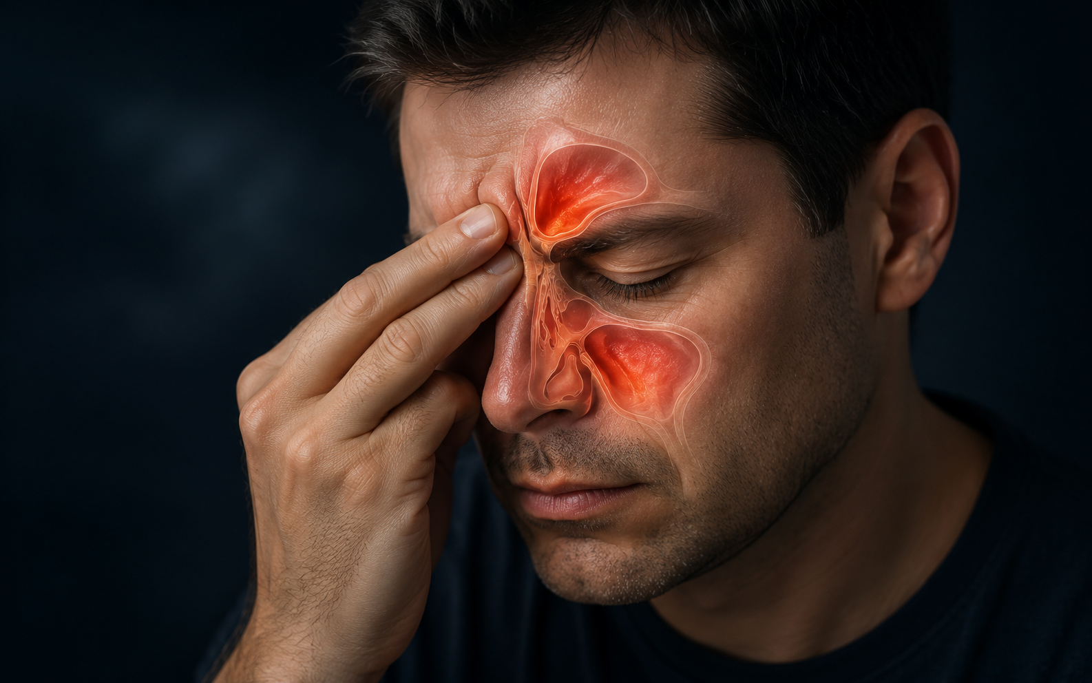 Sinusitis and facial pressure patient education visual