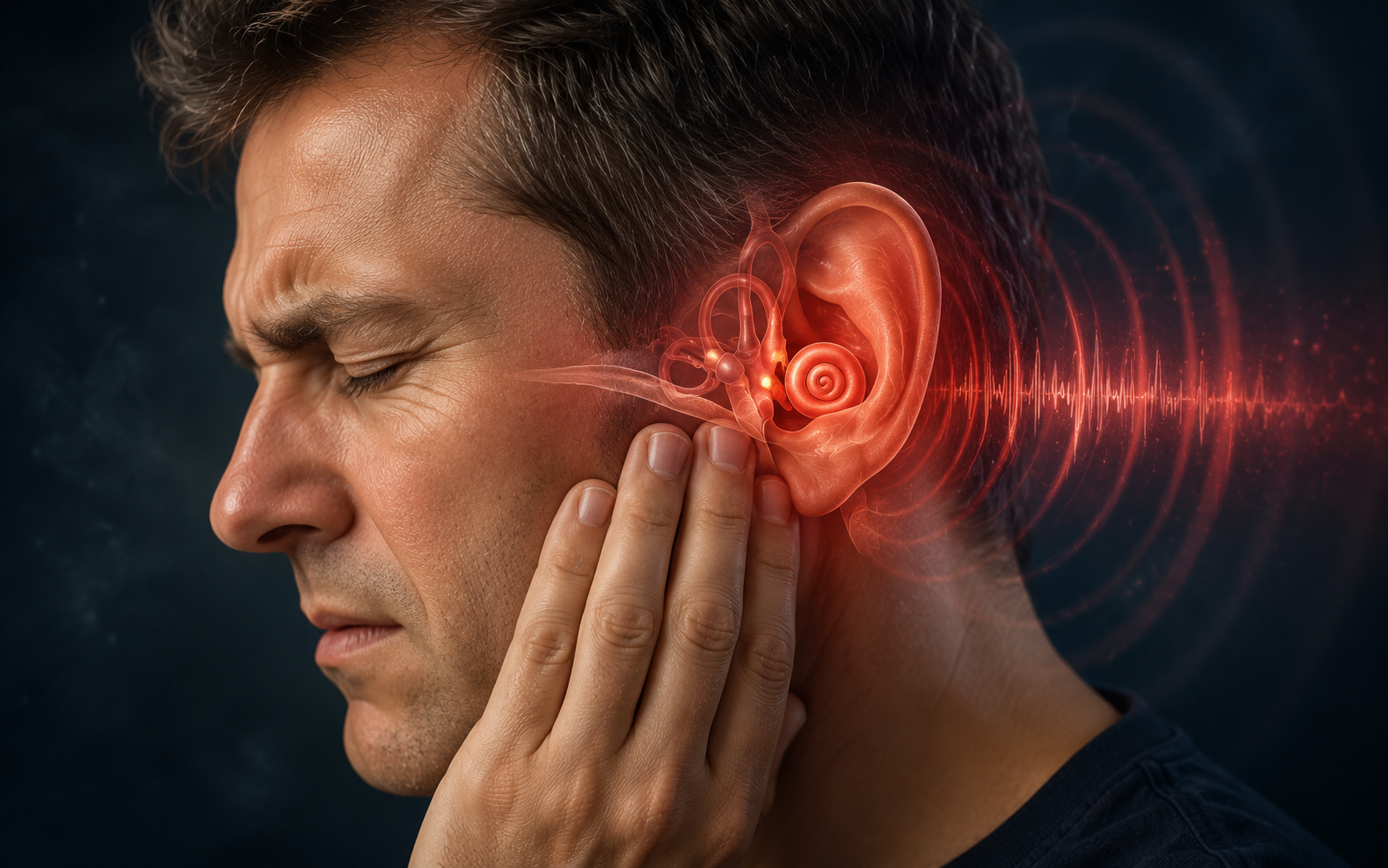 Tinnitus and ear noise patient education visual