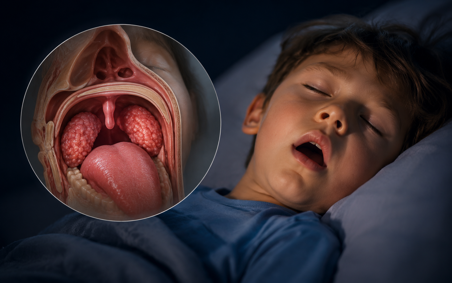 Tonsils, adenoids, snoring, and sleep patient education visual